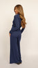 Claire Zipper Jumpsuit Navy