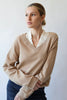V Neck Cotton Sweatshirt