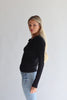 Lily Ribbed Cotton Ruffle Long Sleeve Top