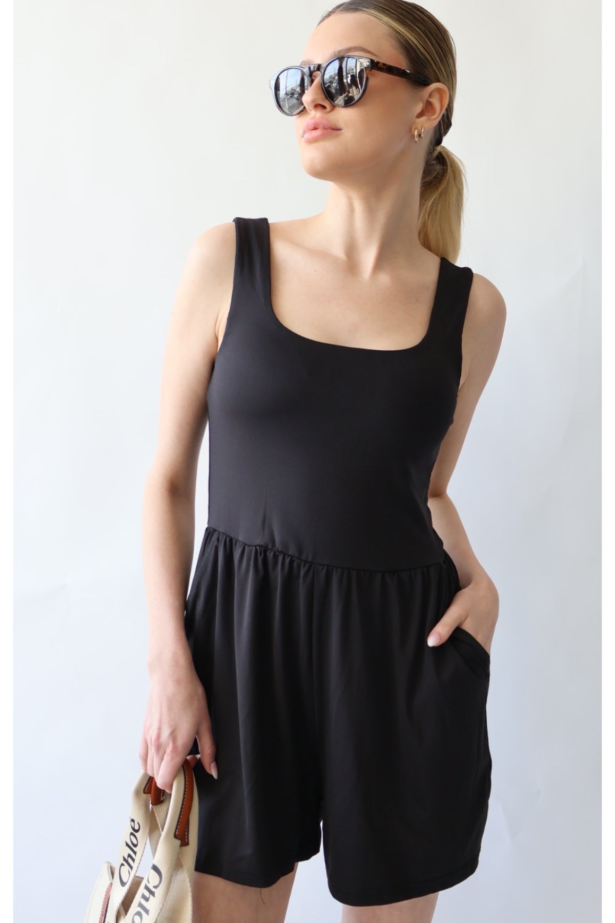 Savraé | Camila Black Tank Romper – savraé