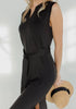 Charlotte Belted Maxi Dress Black