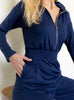 Claire Zipper Jumpsuit Navy