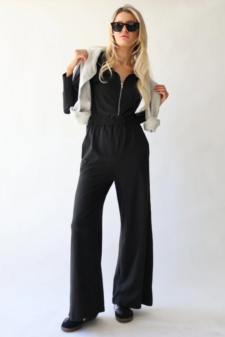Claire Zipper Jumpsuit – savraé