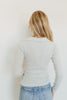 Loren Zip Ribbed Cotton Long Sleeve Top