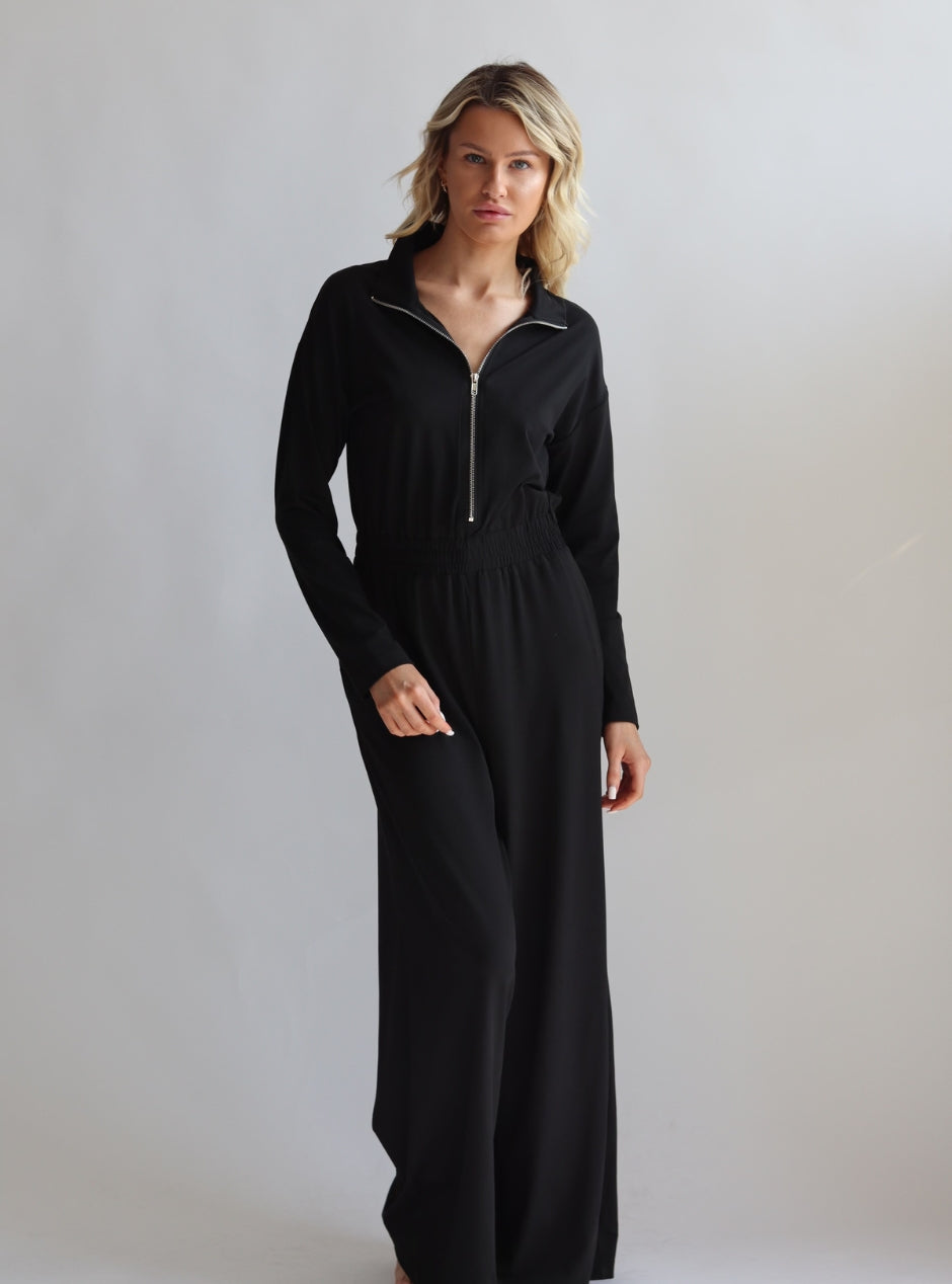 Claire Zipper Jumpsuit – savraé