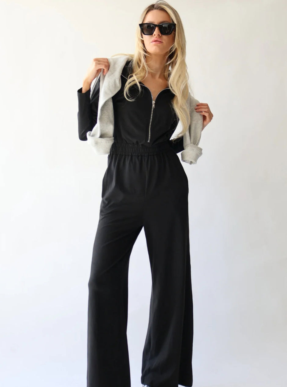 Claire Zipper Jumpsuit – savraé