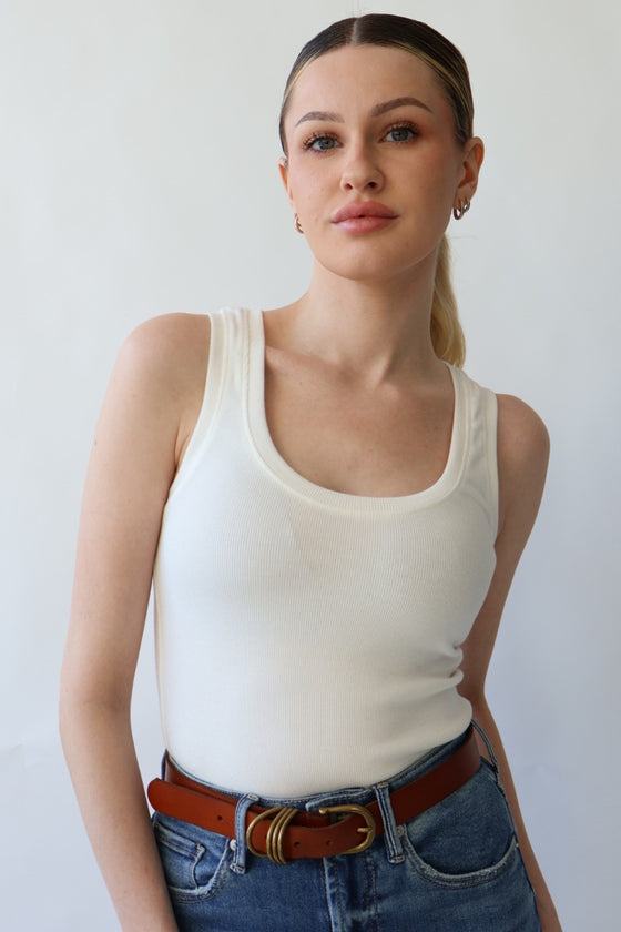 Essential Cotton Ribbed Tank