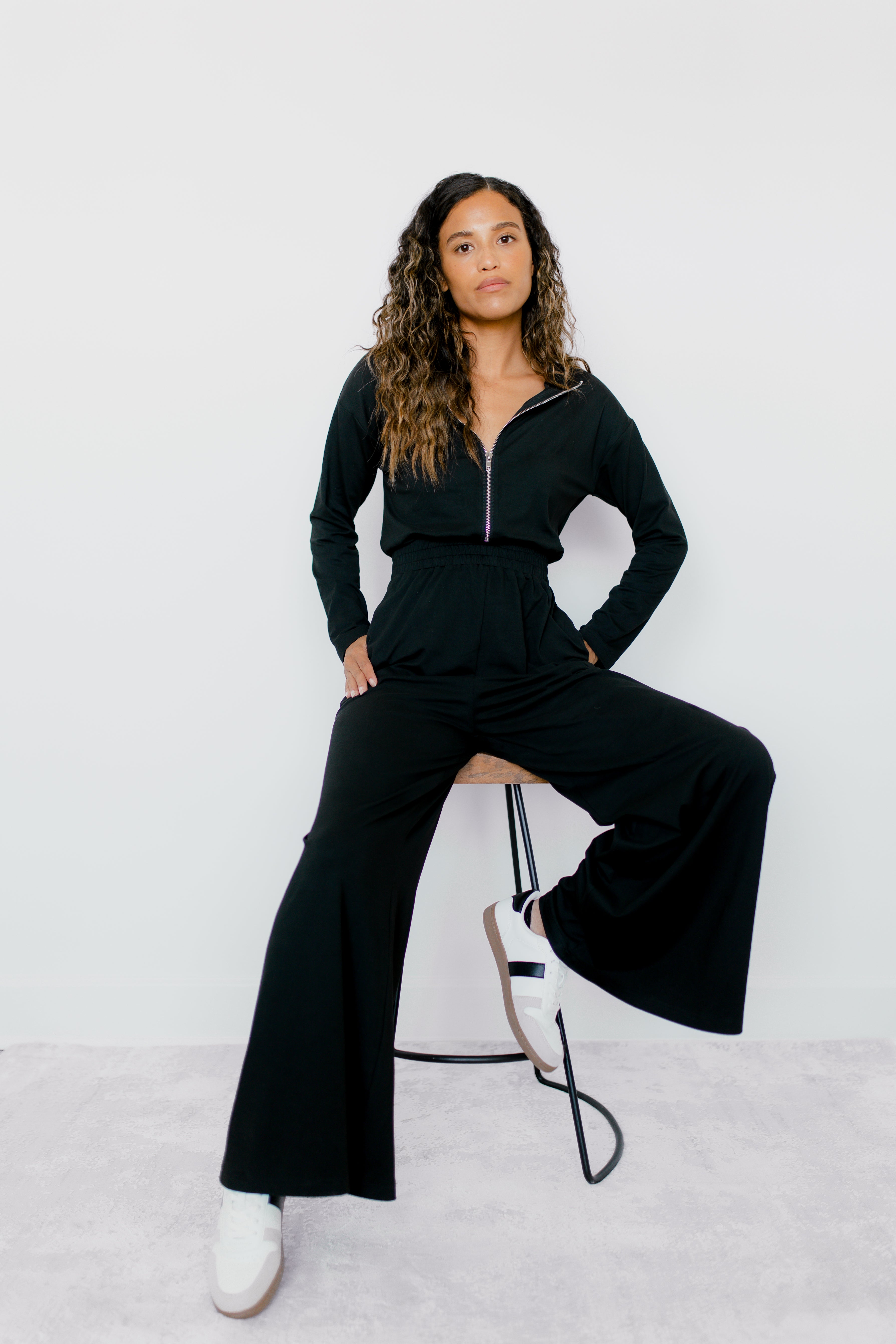 Claire Zipper Jumpsuit – savraé