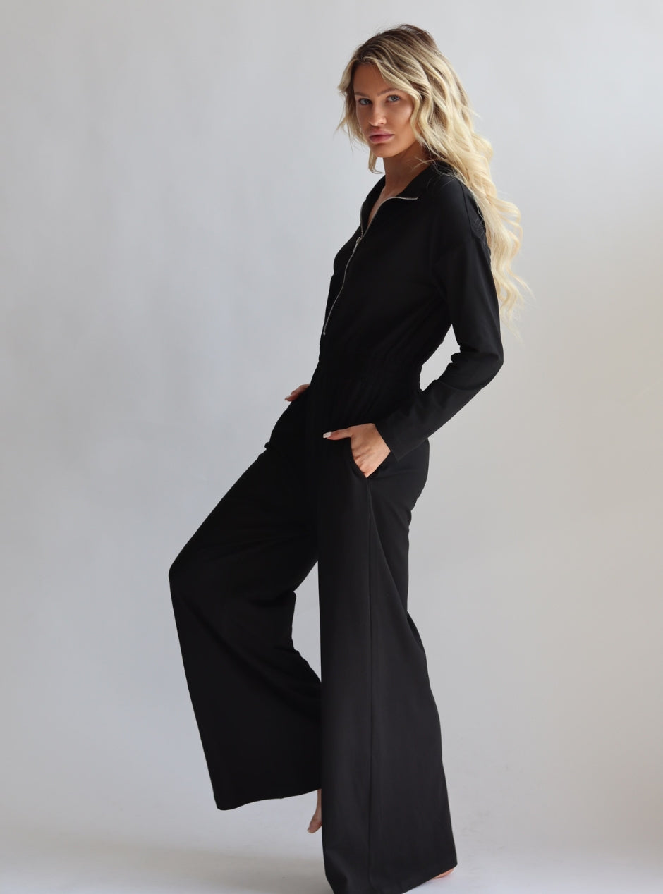 Claire Zipper Jumpsuit – savraé